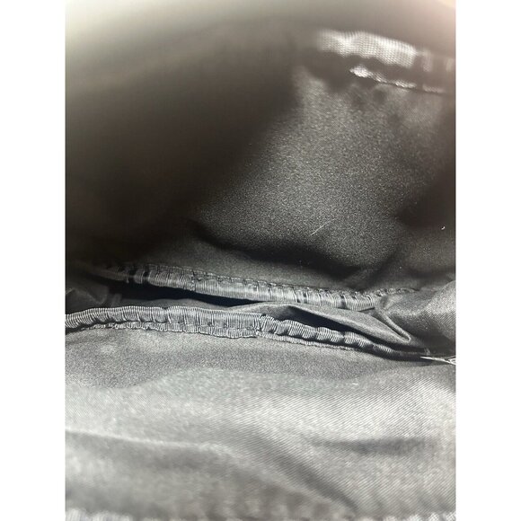 Burberry Wristlet Clutch Soft Toiletry Zip Bag Pouch Black Logo Medium Unisex - Picture 4 of 6